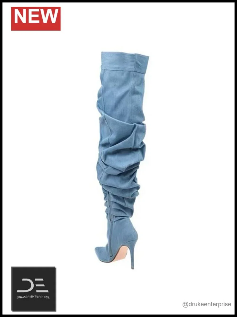 Slouchy Over-the-Knee Boots with 4.3